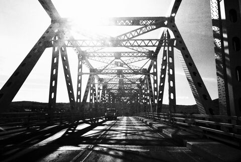 47/125 Le pont J.C. Van Horne entre Campbellton, Nb et Pointe-à-la-Croix, Qc. Canada. 2018.
